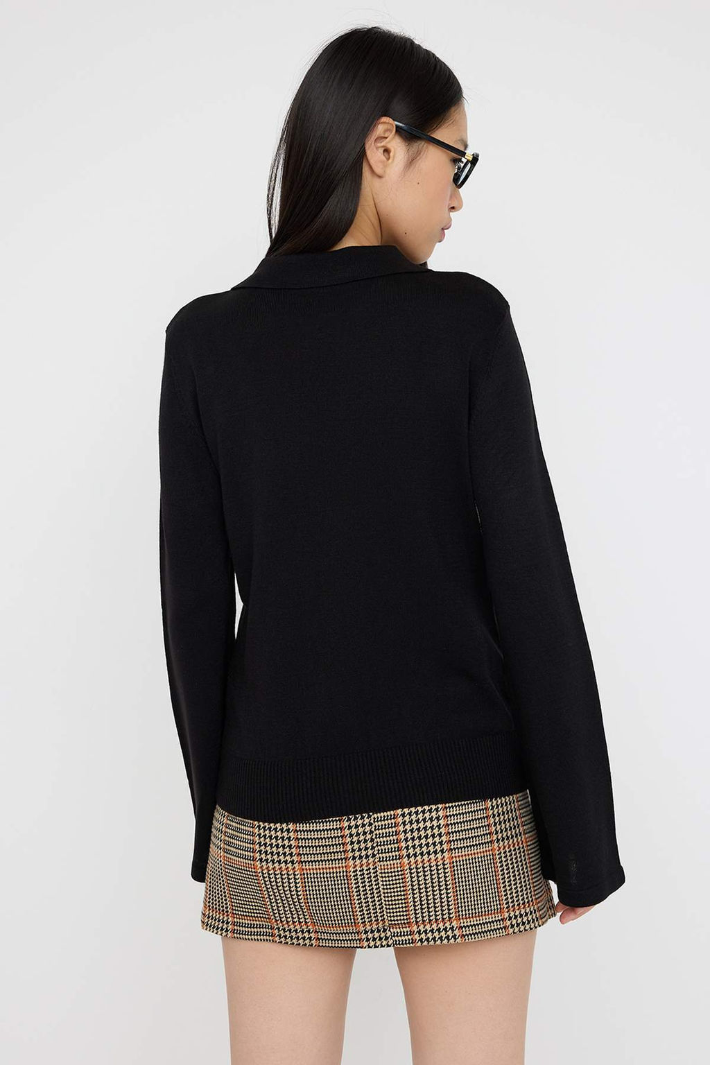 Teen Siyah*001 Polo Yaka Duz Triko Kazak TWOAW26KZ00121 - Trendyolmilla фото 4