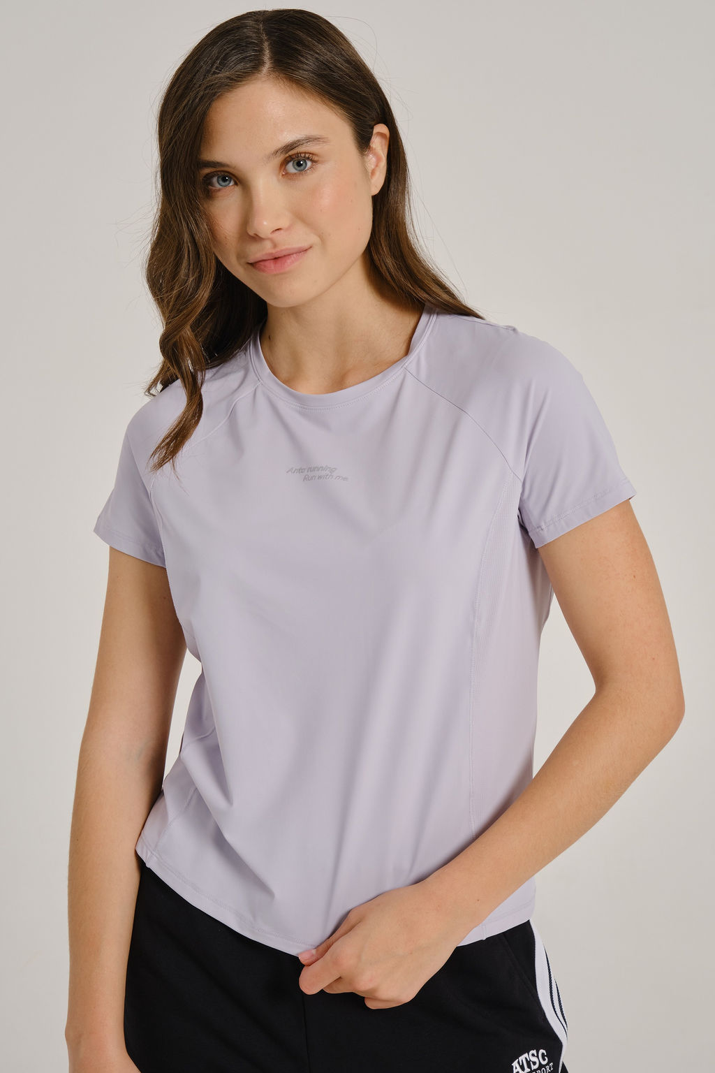 Футболка Сиреневый ADVANCED RUNNING SS Tee - Anta фото 3