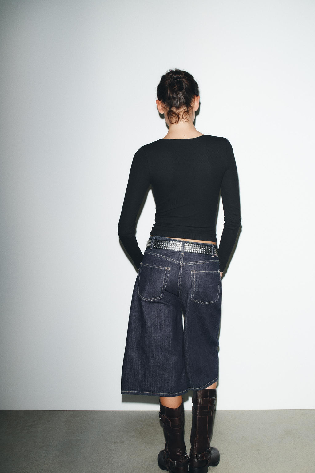 LONG SLEEVE RIBBED TOP - Zara фото 4