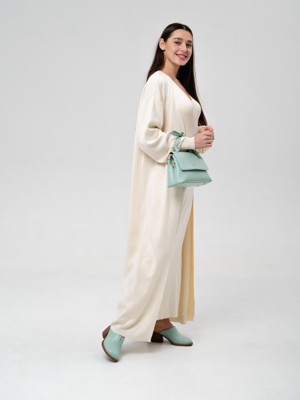 Сабо 5132.23663br.Мята+коричневый