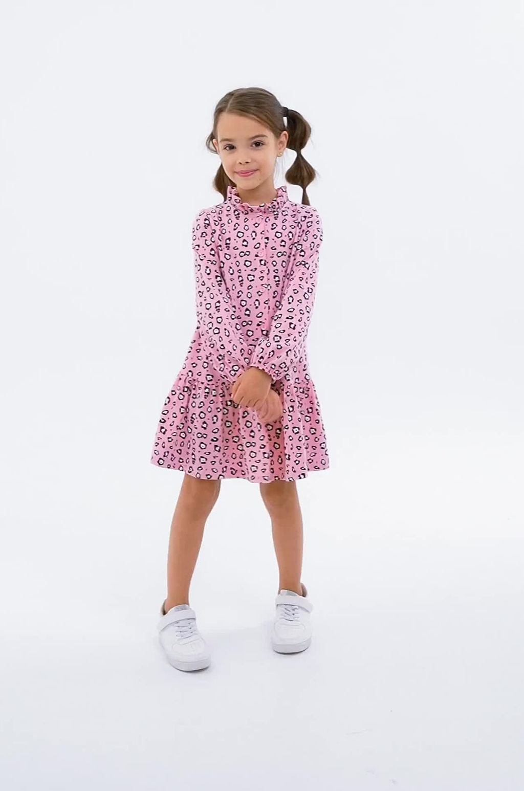 Хлопковое платье для девочки Happyfox