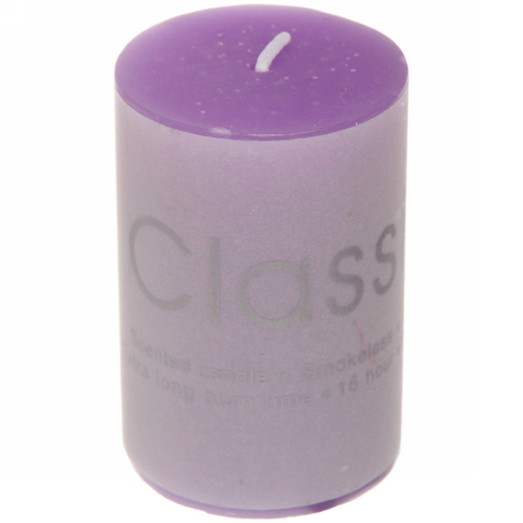 Цена за 4 шт. Свеча "Classic" 5*7,5см цвет лавандовый ZD-002