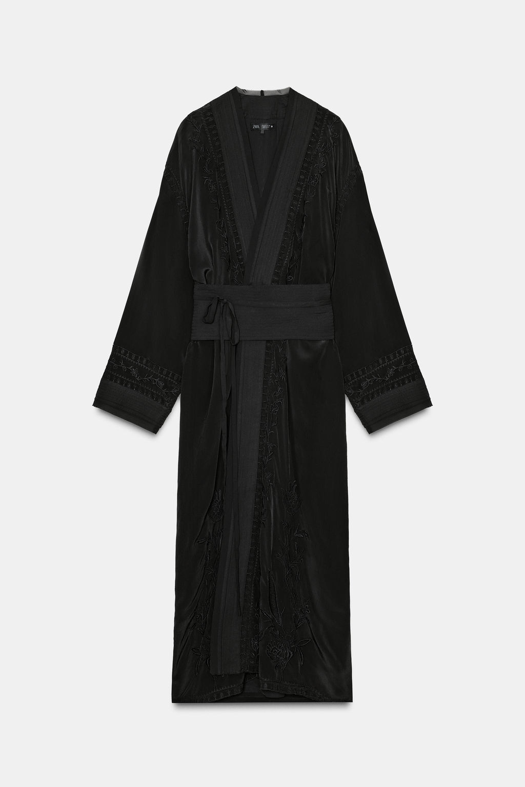 ZW COLLECTION LIMITED EDITION EMBROIDERED SASH KIMONO - Zara фото 6