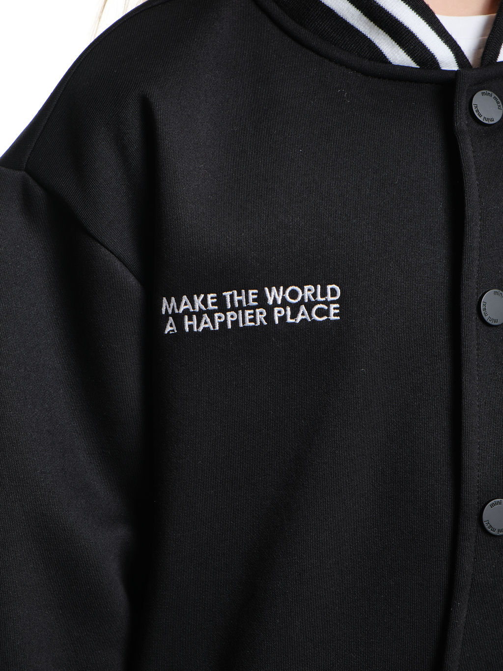 Бомбер (джемпер) 33-25015 черный - Mini maxi фото 10