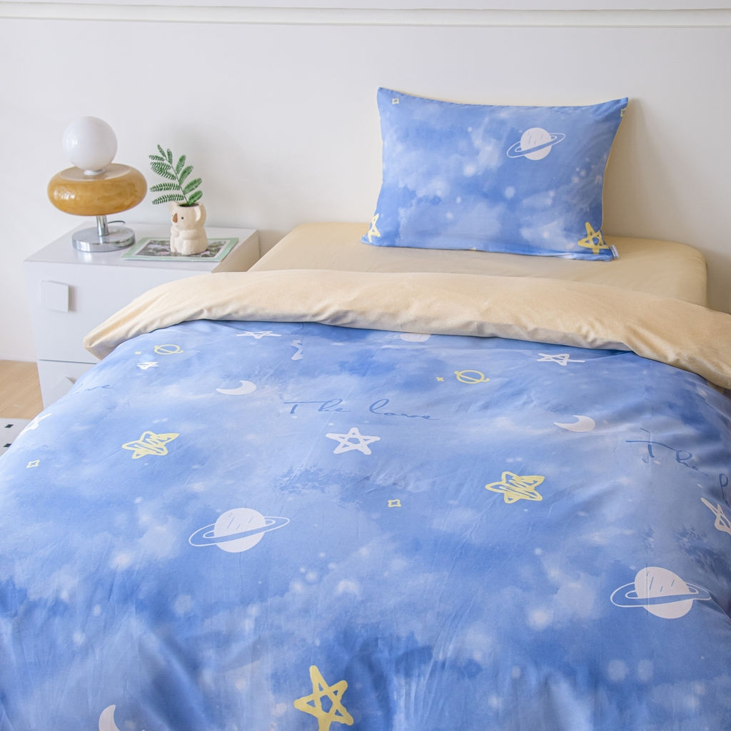 Комплект постельного белья на резинке Сатин Люкс KIDS 100% хлопок CDKR081 90*200*25;120*200*25;140*200*25;160*200*25;180*200*25 1.5 спальный 50-70 1 шт