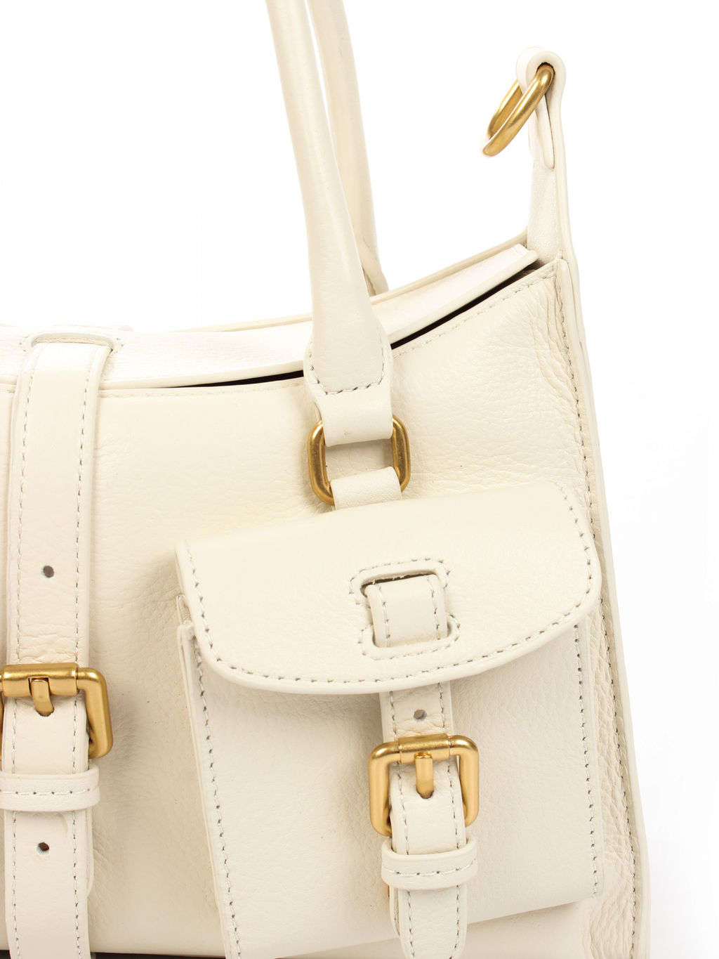 LACCOMA сумка АМ2276-молочный натуральная кожа хлопок