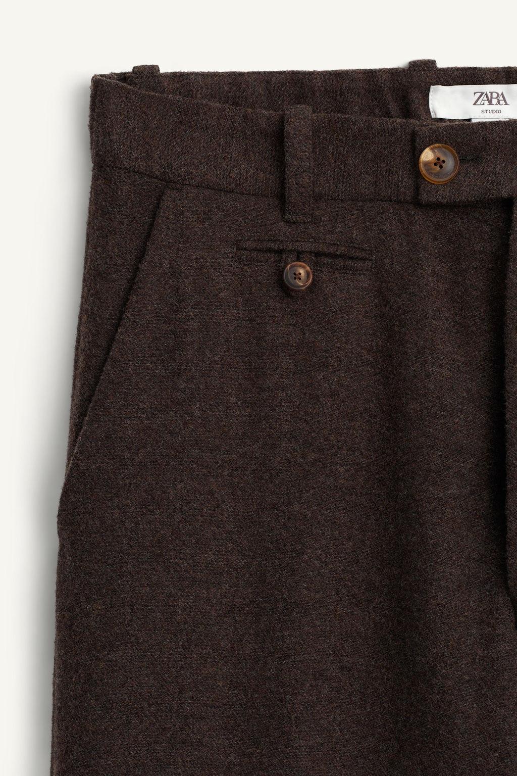 LIMITED EDITION WIDE-LEG WOOL TROUSERS WITH CHAIN - Zara фото 9