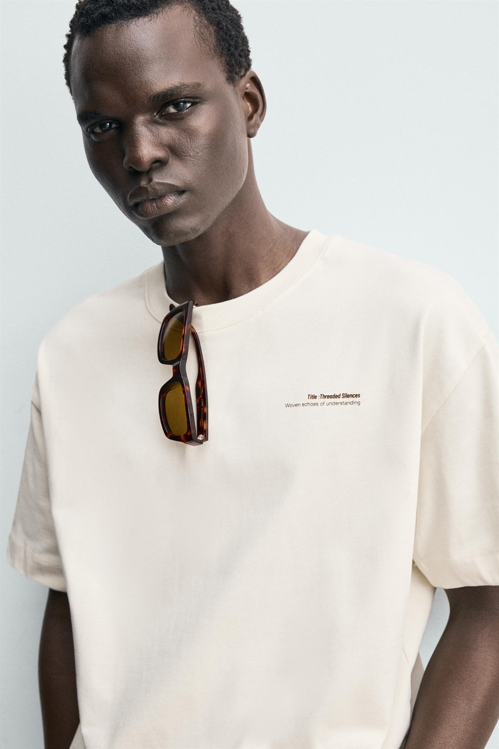 CAMISETA PARCHE  ESTAMPADO CONTRASTE / Beige - Zara фото 6