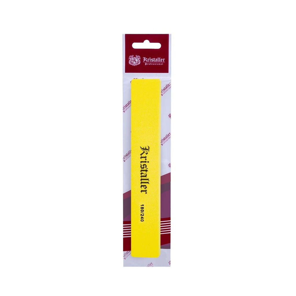 Kristaller Бафик для ногтей прямой 180/240 грит, желтый