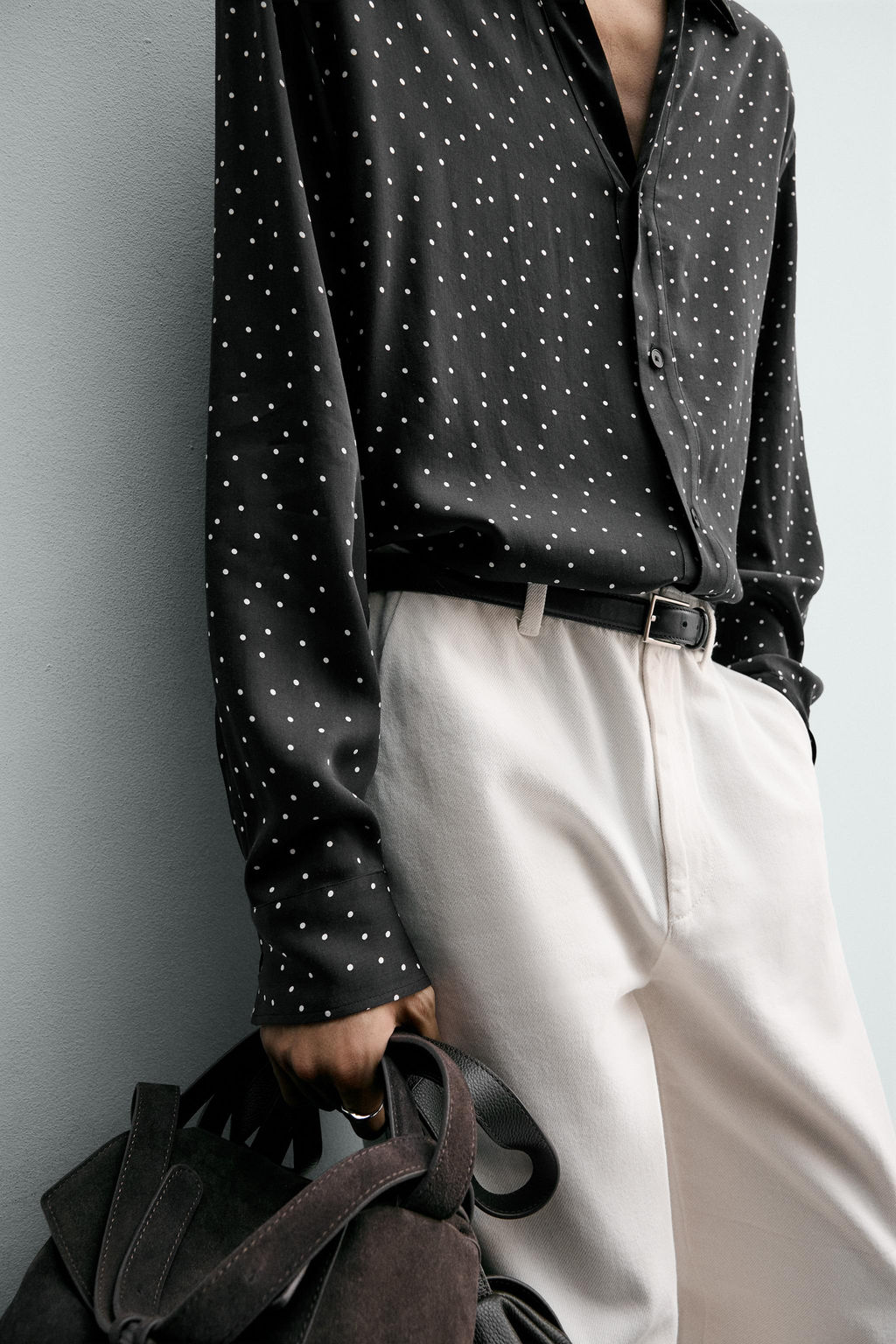FLOWING POLKA DOT SHIRT - Zara фото 7