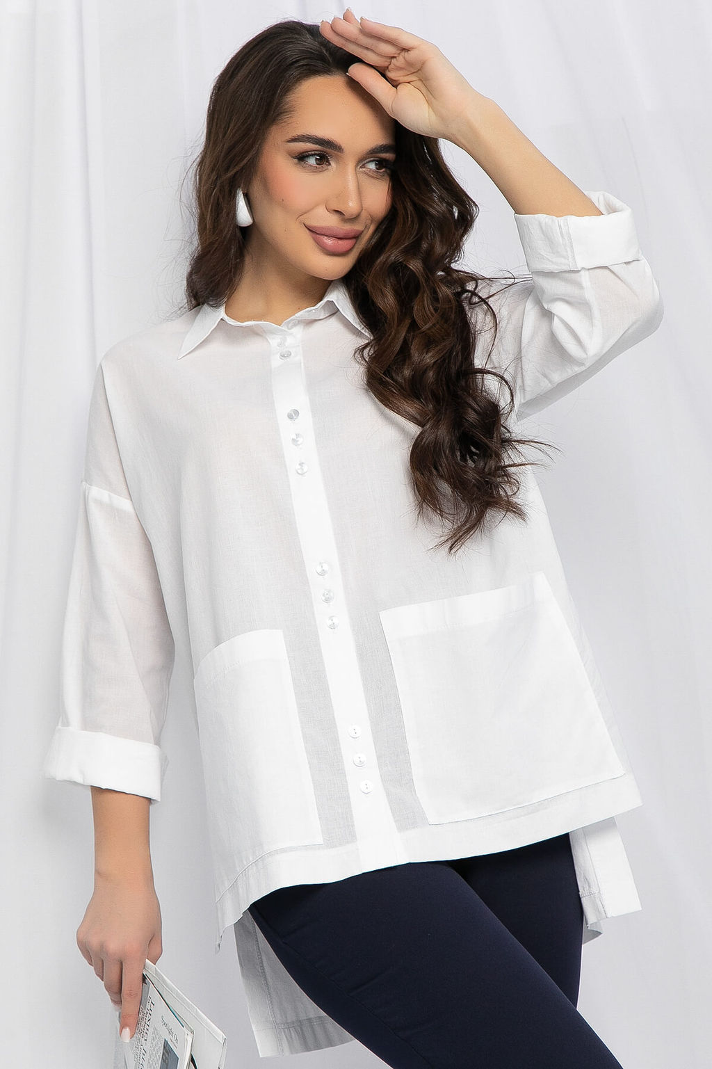 Рубашка Безупречный вкус (белая) Б13089-29М - Lt collection фото 7