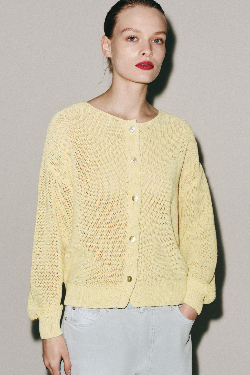 CHAQUETA R?STICA PUNTO / Amarillo - Zara фото 2