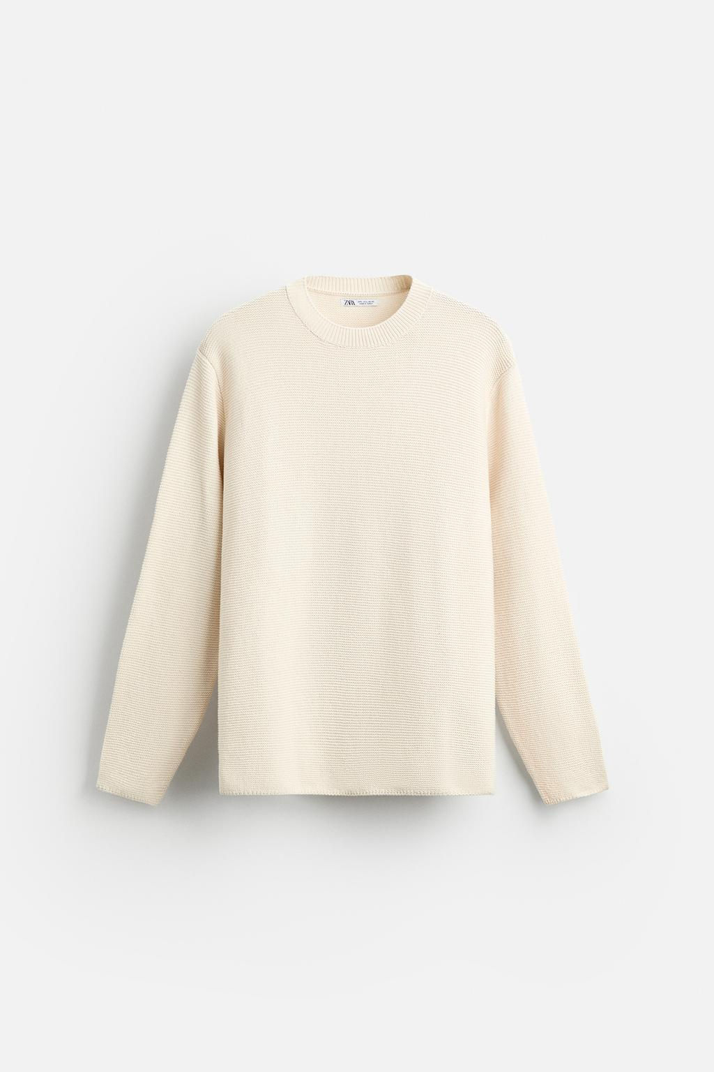 TEXTURED COTTON BLEND SWEATER - Zara фото 18