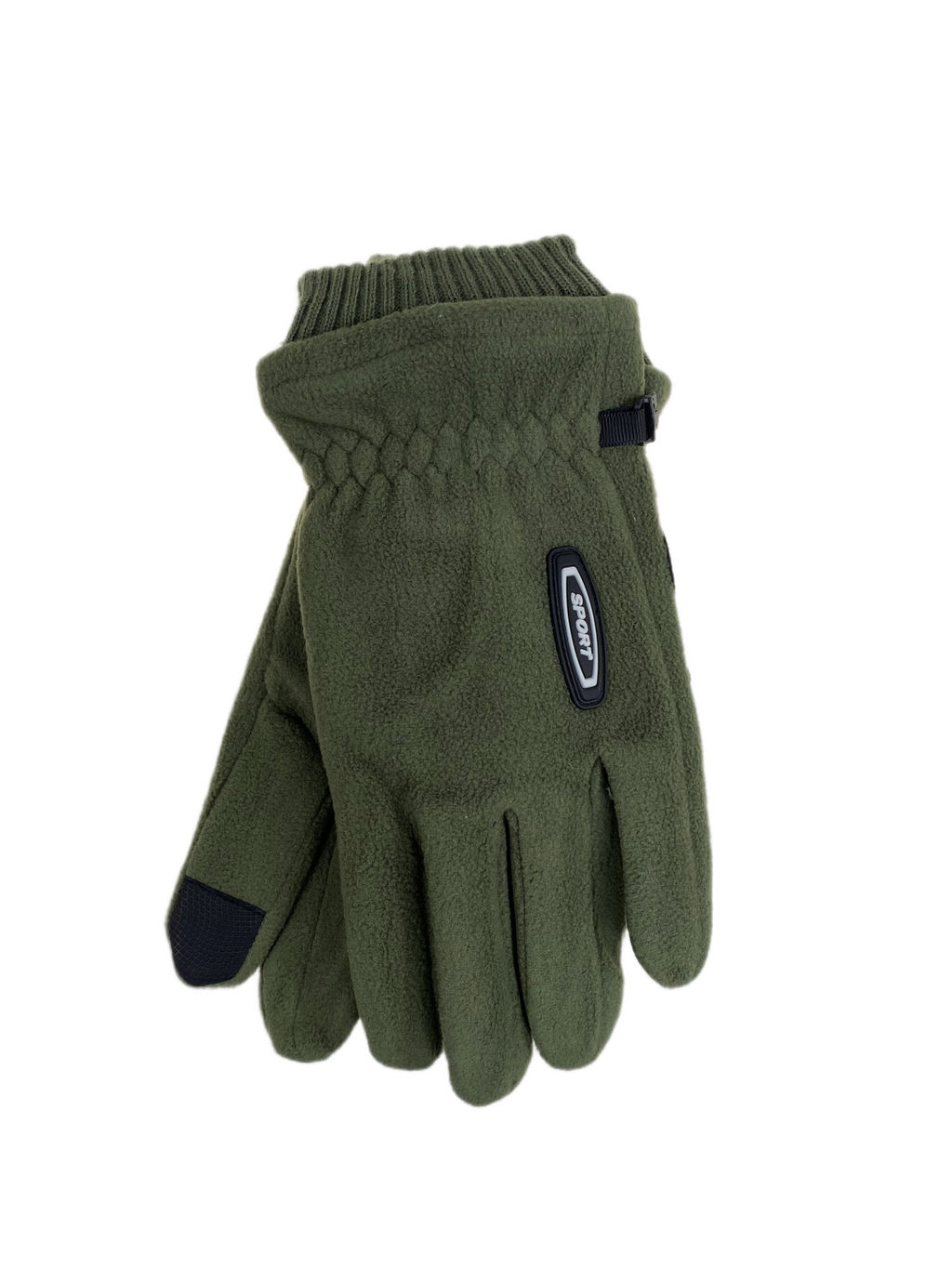 Утеплённые мужские перчатки цвет зеленый