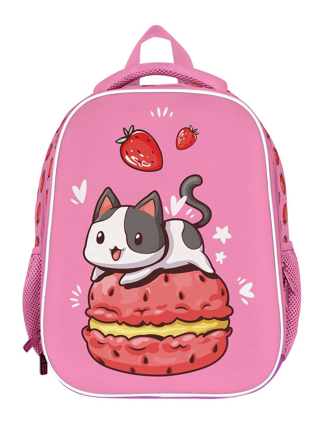 Рюкзак подростковый Schoolformat ERGONOMIC LIGHT 2 STRAWBERRY CAT 19л розовый 38х29х18 жес...