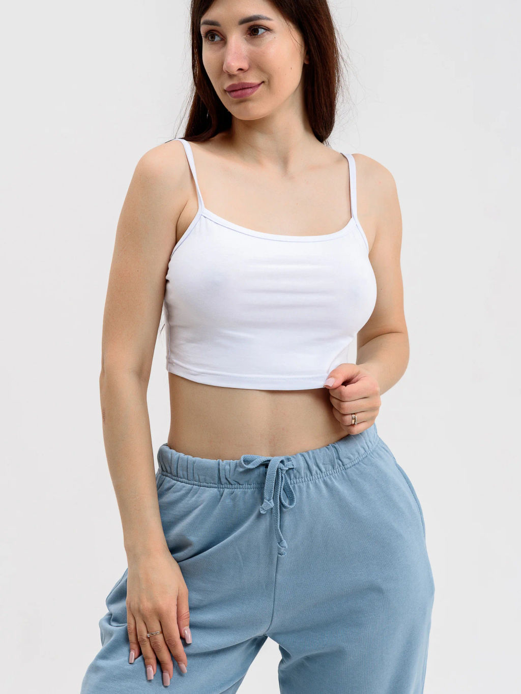 94% ХЛОПОК + 6% ЛАЙКРА Майка-топ