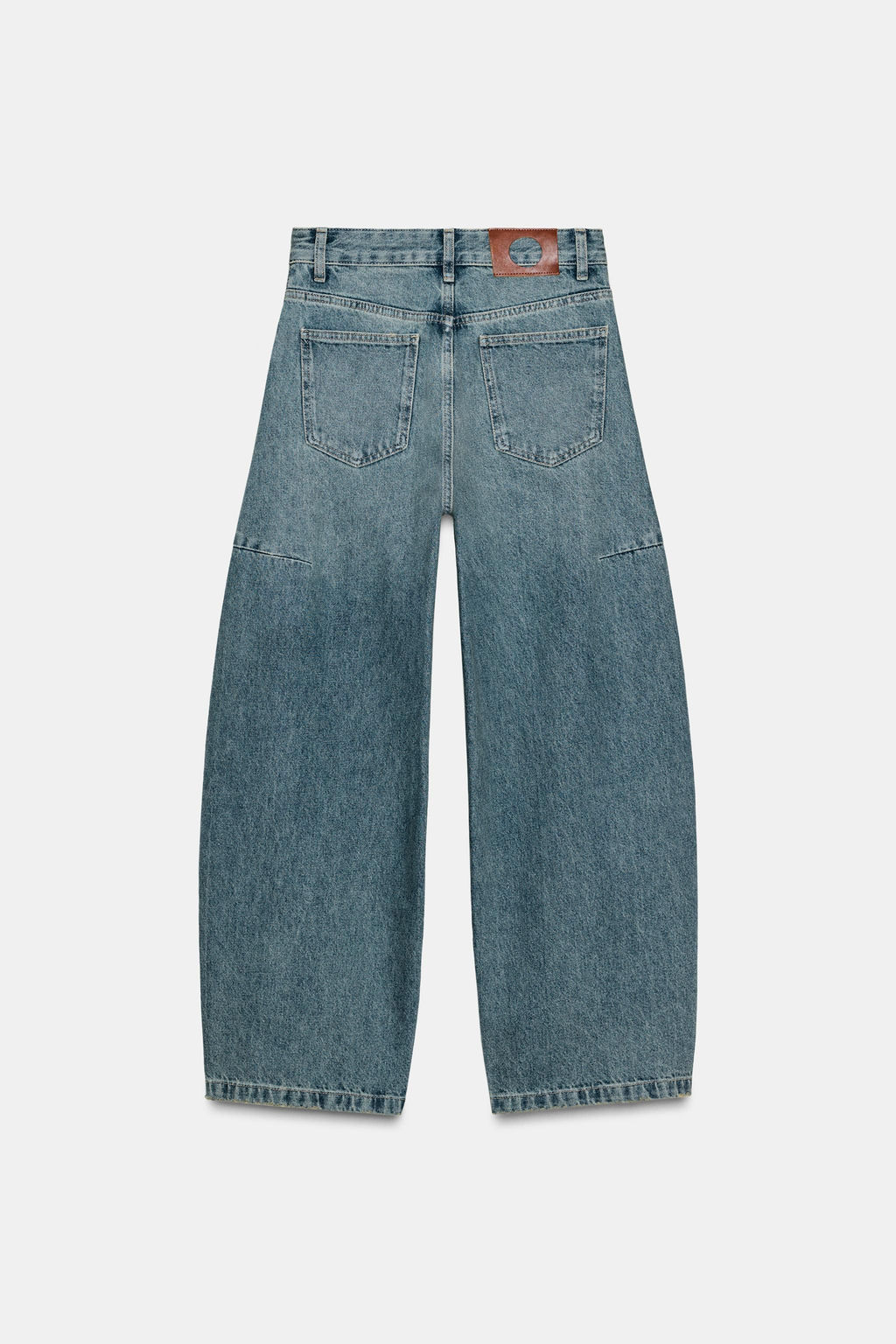 ZW COLLECTION ANKLE BALLOON MID-WAIST JEANS - Zara фото 6