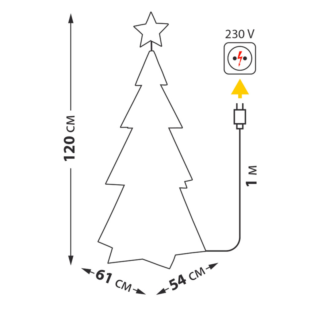 ULD-R502 220V XMAS TREE Светильник декоративный Ёлка. 400 светодиодов. Белый свет. Цвет корпуса радужный. TM Uniel - Volpe фото 7