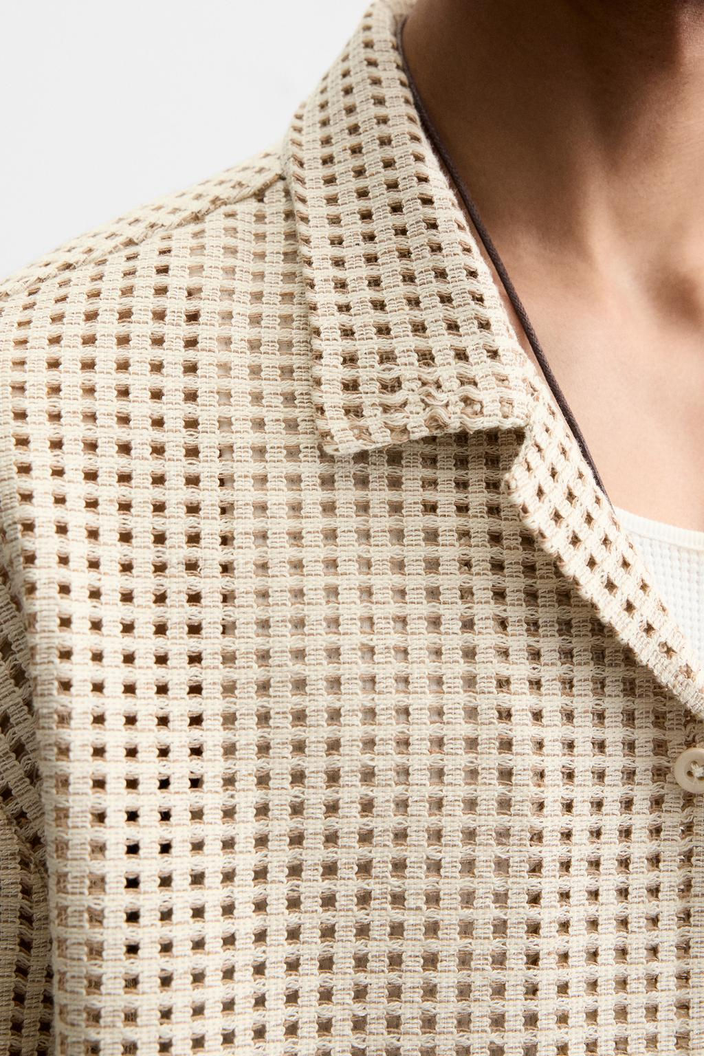 OPEN JACQUARD SHIRT - Zara фото 11