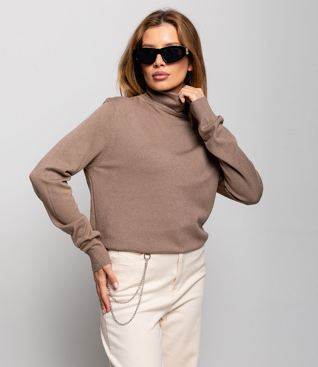 Водолазка #ОКТ06, капучино