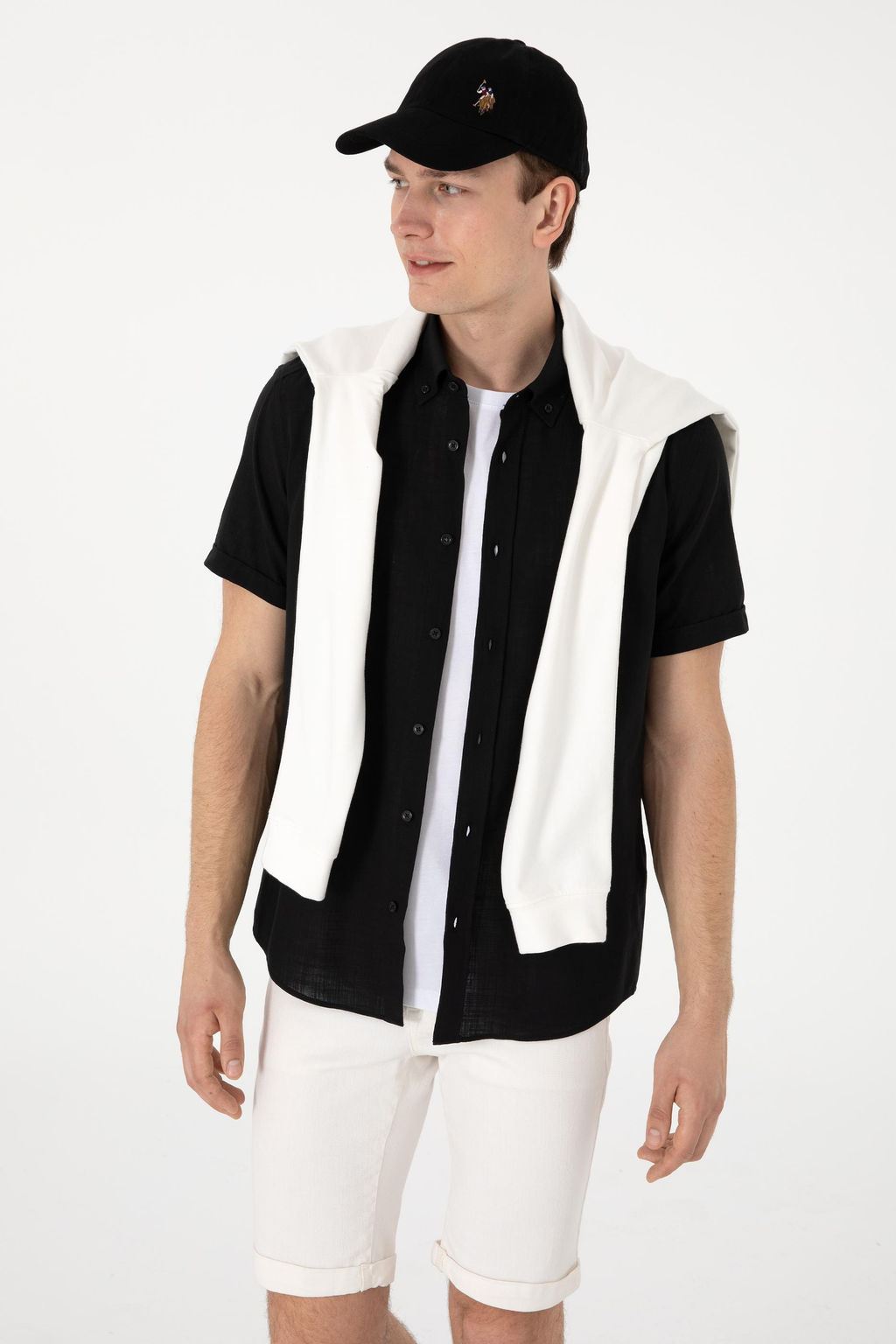 Erkek Siyah K_sa Kollu G_mlek Sepette S_rpriz _ndirim - U.s. polo assn фото 3