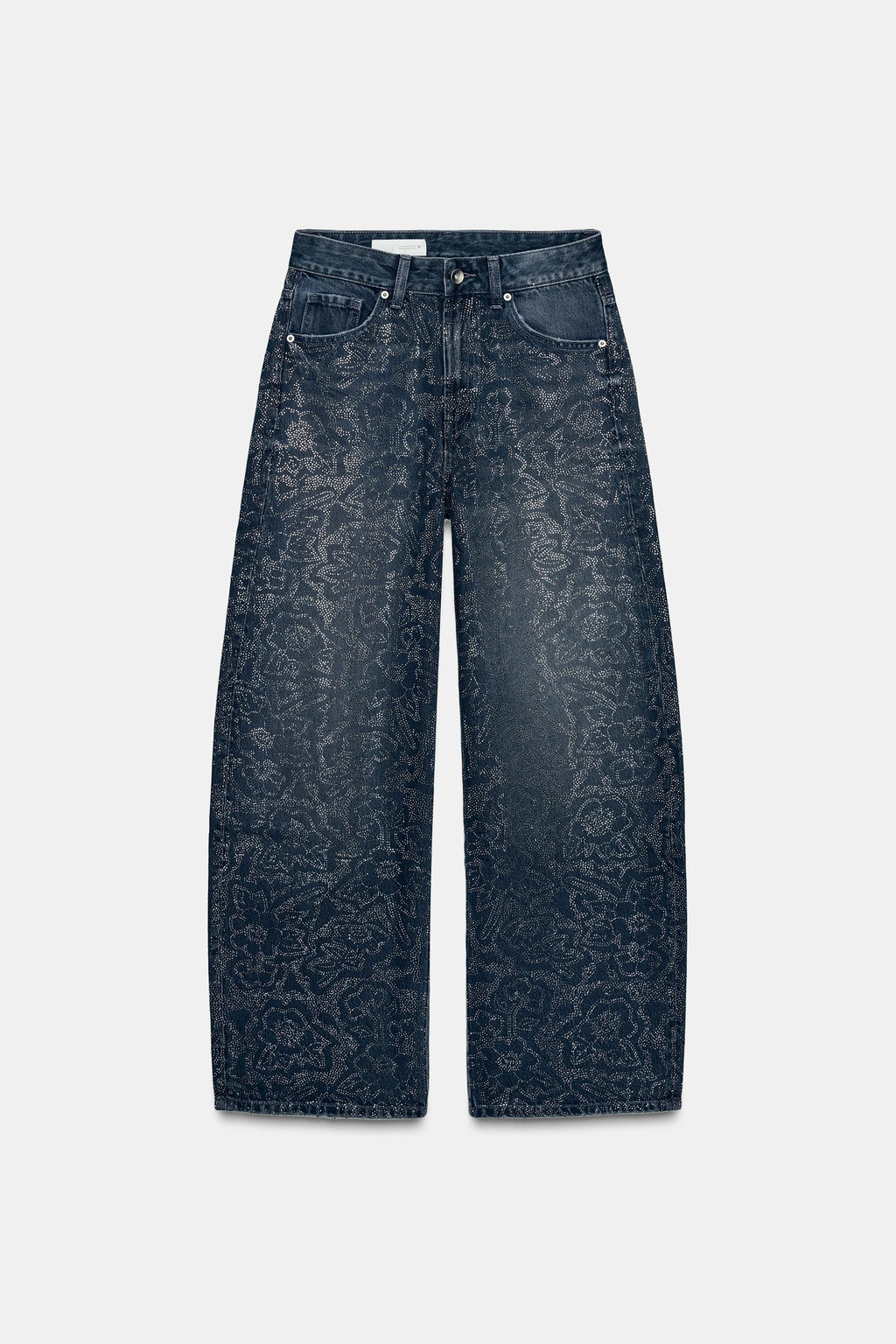 TRF BAGGY RHINESTONE JEANS - Zara фото 14
