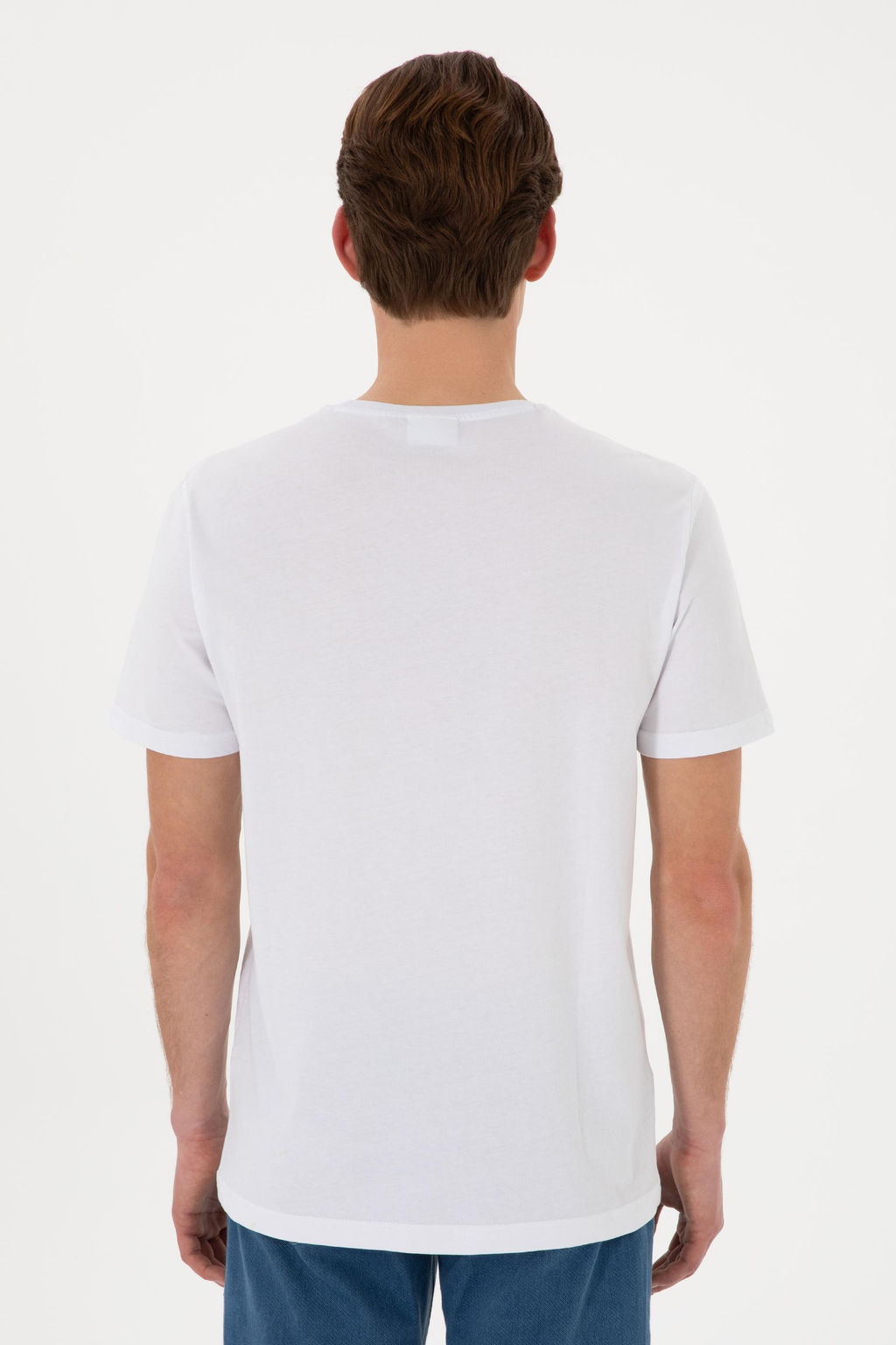 Erkek Bisiklet Yaka Beyaz Ti__rt Sepette S_rpriz _ndirim - U.s. polo assn фото 5