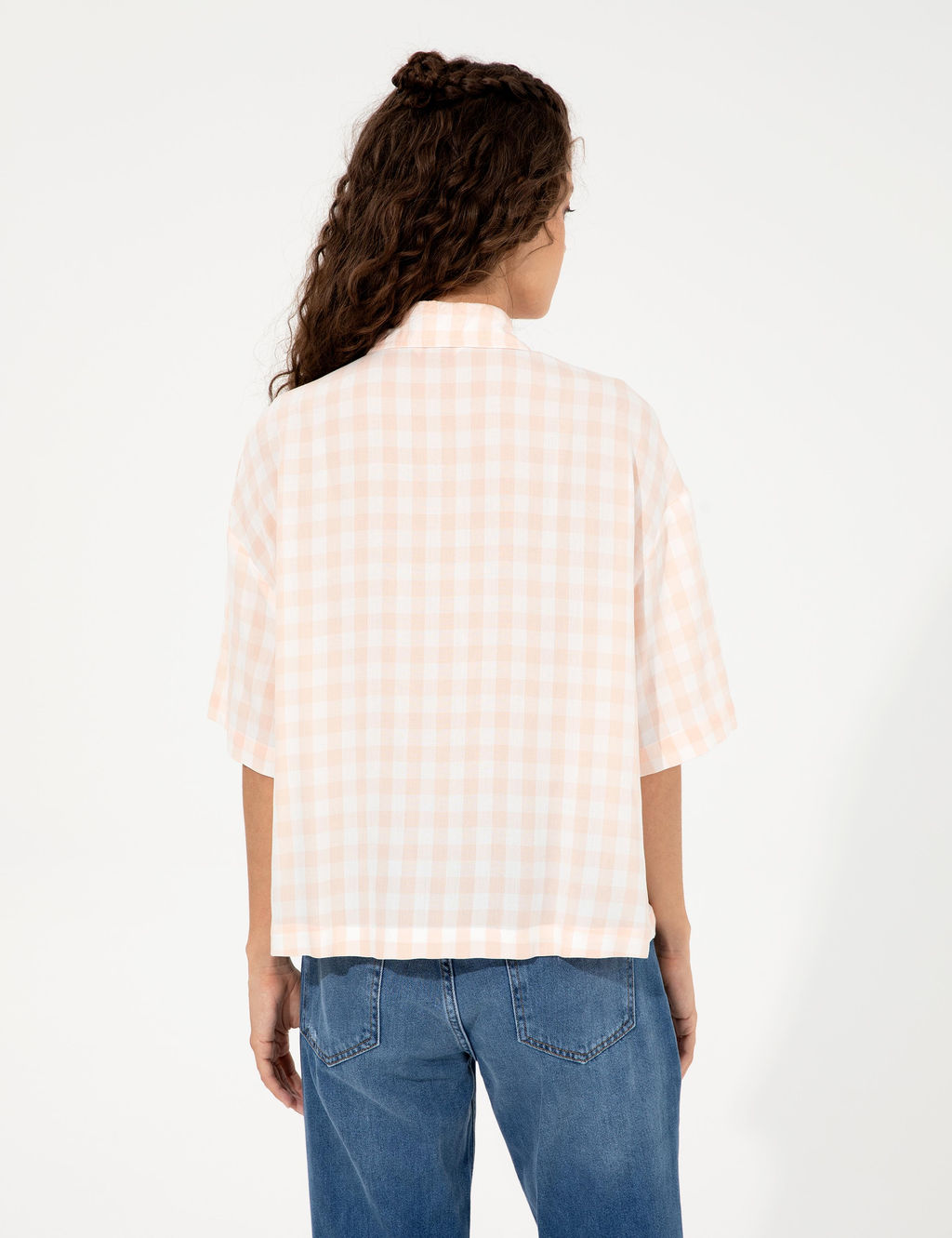 Pembe Kareli Crop K_sa Kollu G_mlek - Pierre cardin фото 5