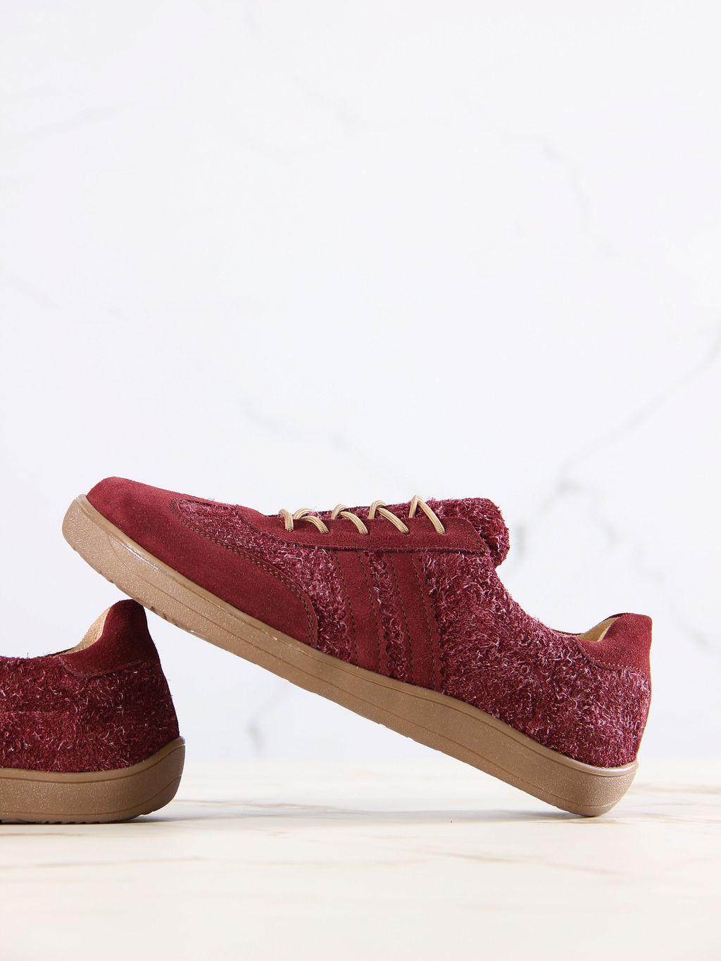 Кеды босоногие натуральная замша бордовые 184.natabr.Бордовая замша+бордовый джангл/Кожа