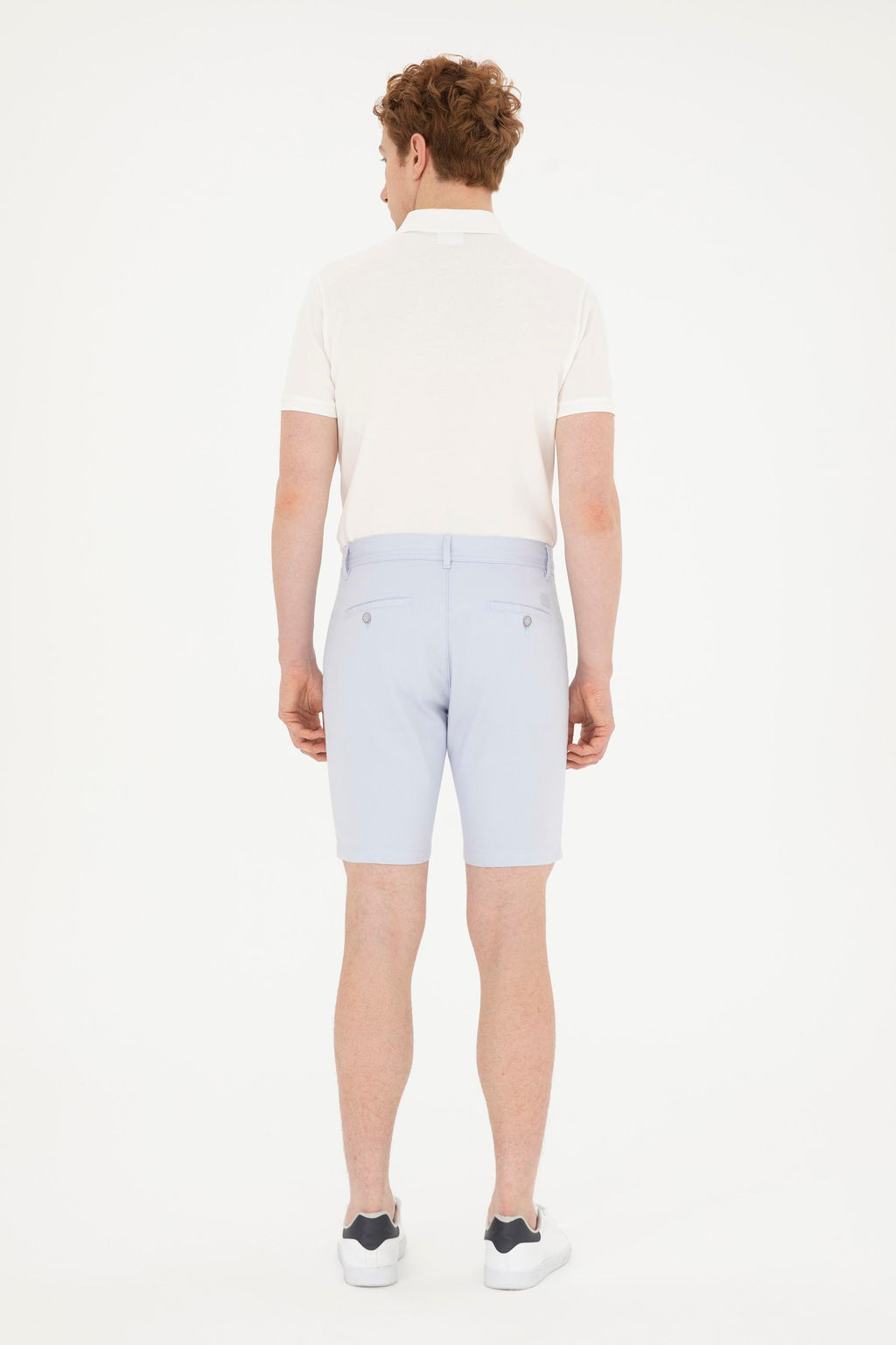 Мужские голубые тканые шорты - U.s. polo assn фото 4