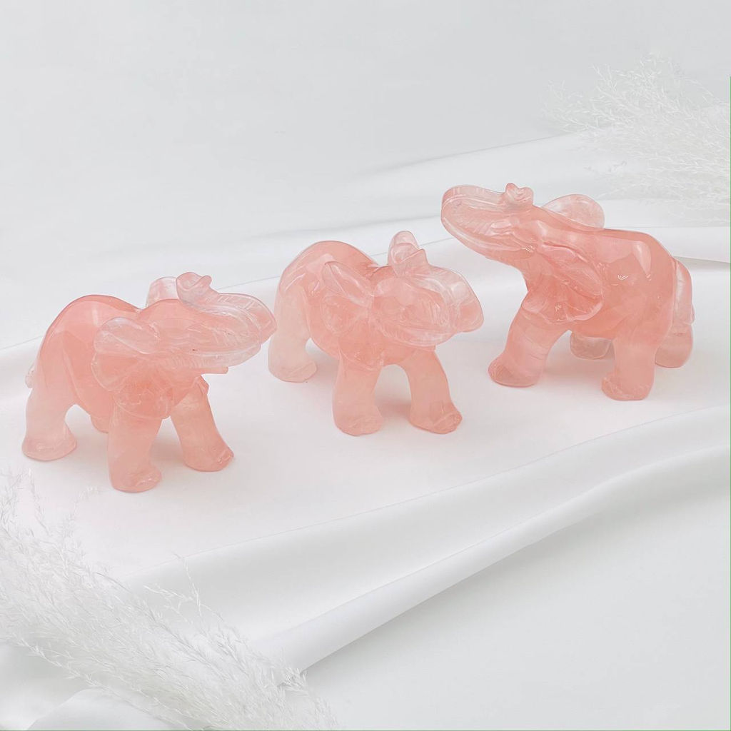 Статуэтка Слон из Розового кварца