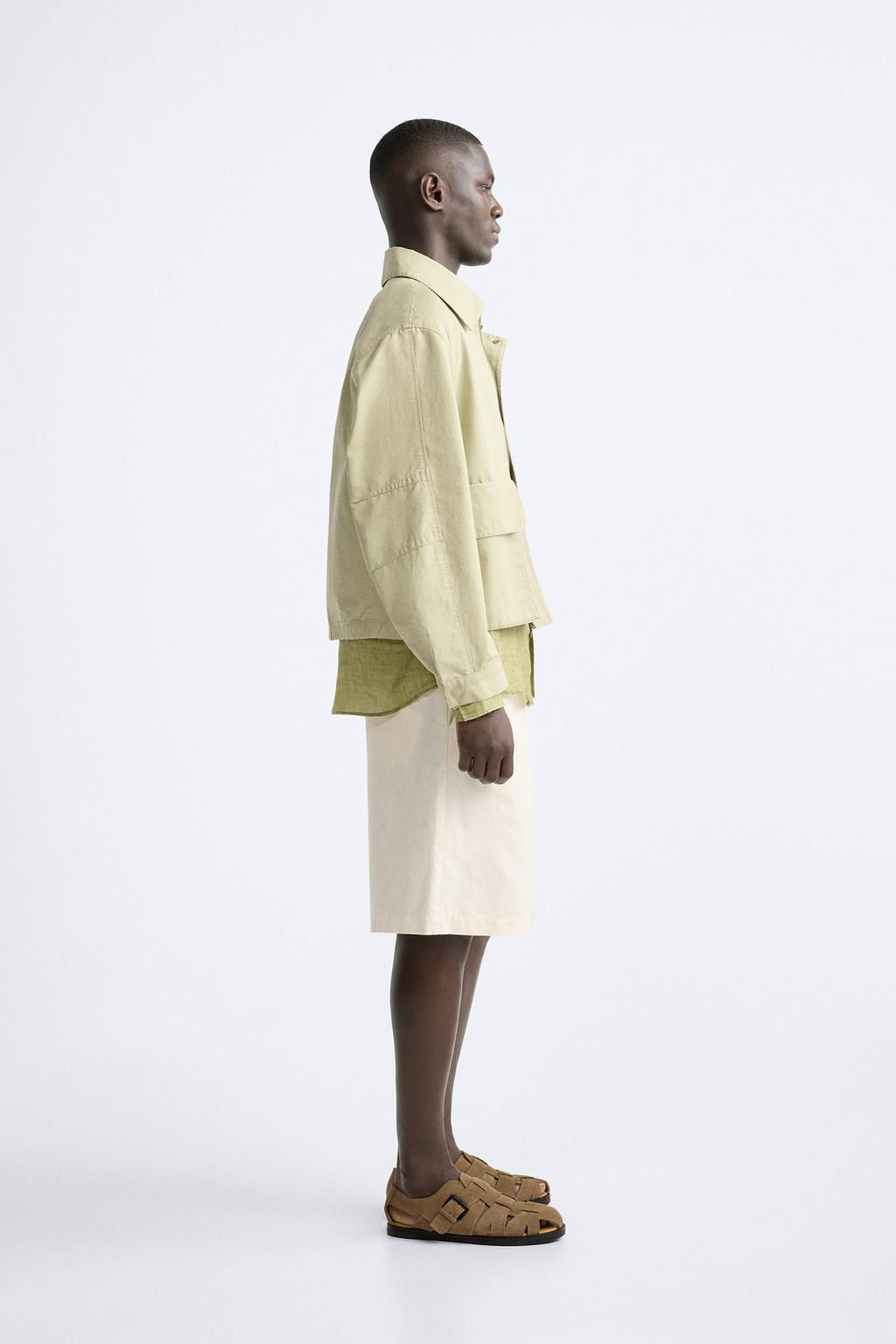 CROPPED FIT JACKET WITH POCKETS - Zara фото 5