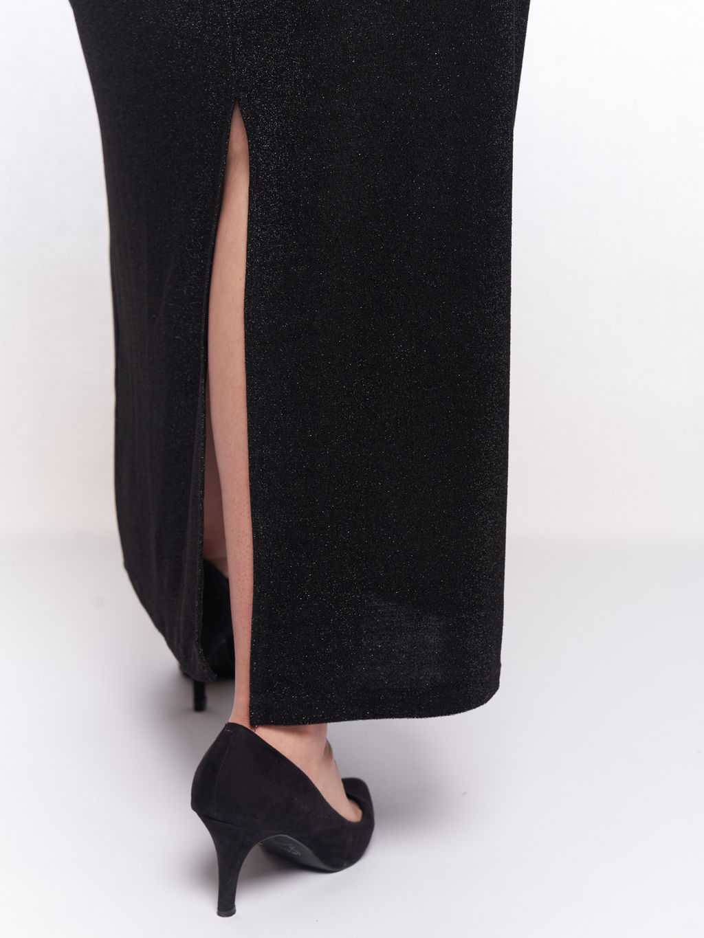 Черное платье с люрексом PP51727BLK01 - Артесса фото 6