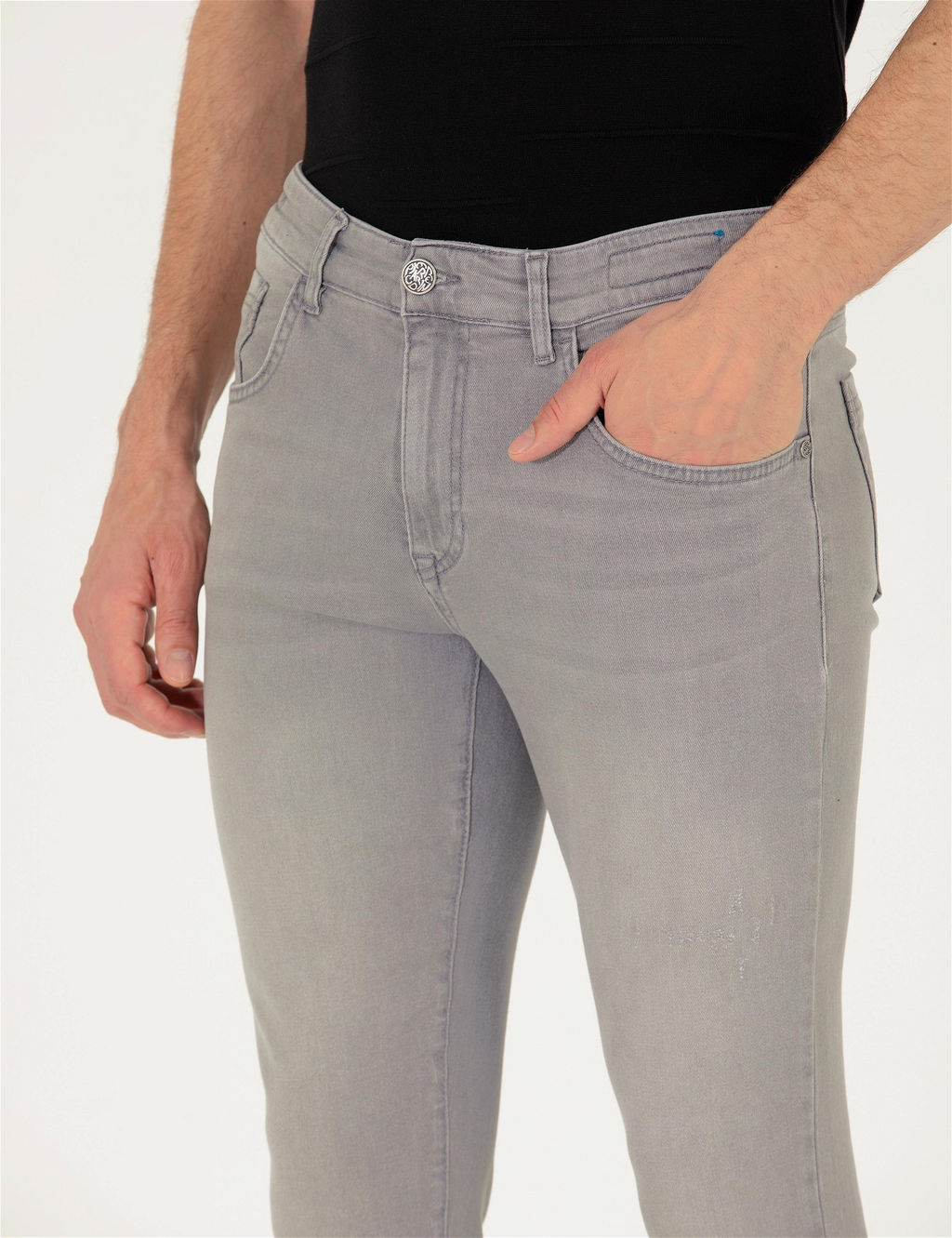 A__k Gri Slim Fit Jean Pantolon - Pierre cardin фото 5