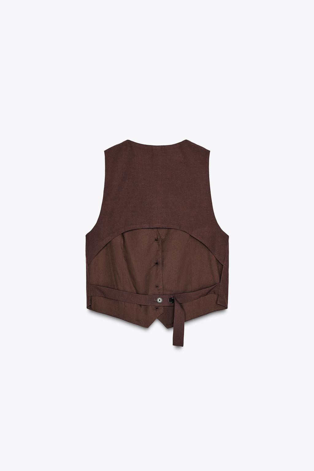 CUT-OUT BACK WAISTCOAT - Zara фото 7