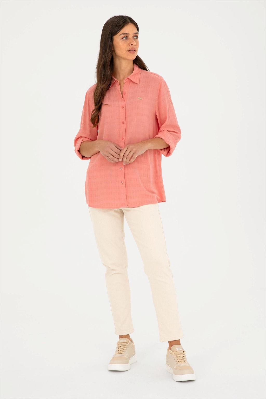 U. S. Polo Assn / Женская рубашка с длинным рукавом цвета граната - U.s. polo assn фото 4