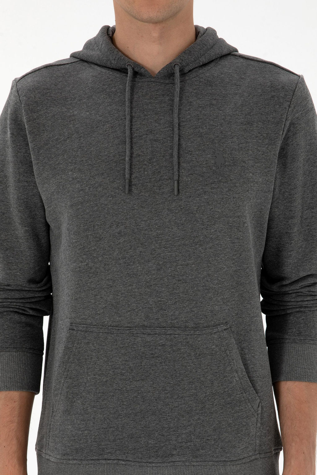 Erkek Antrasit Melanj Basic Sweatshirt Sepette S_rpriz _ndirim - U.s. polo assn фото 6