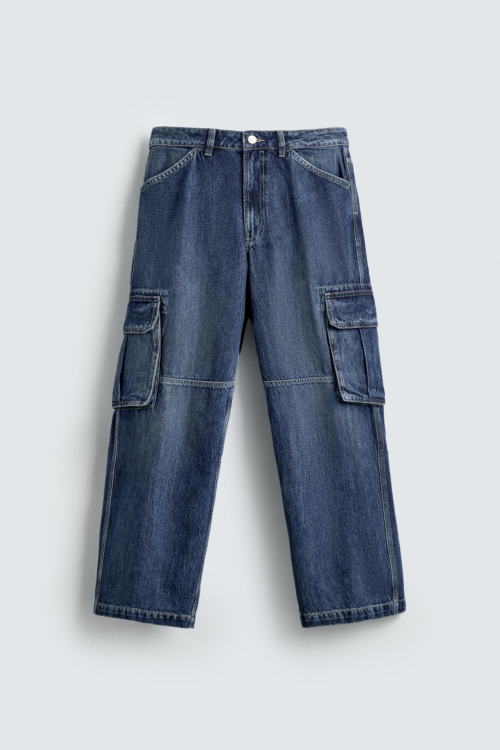 STRAIGHT FIT CARGO JEANS