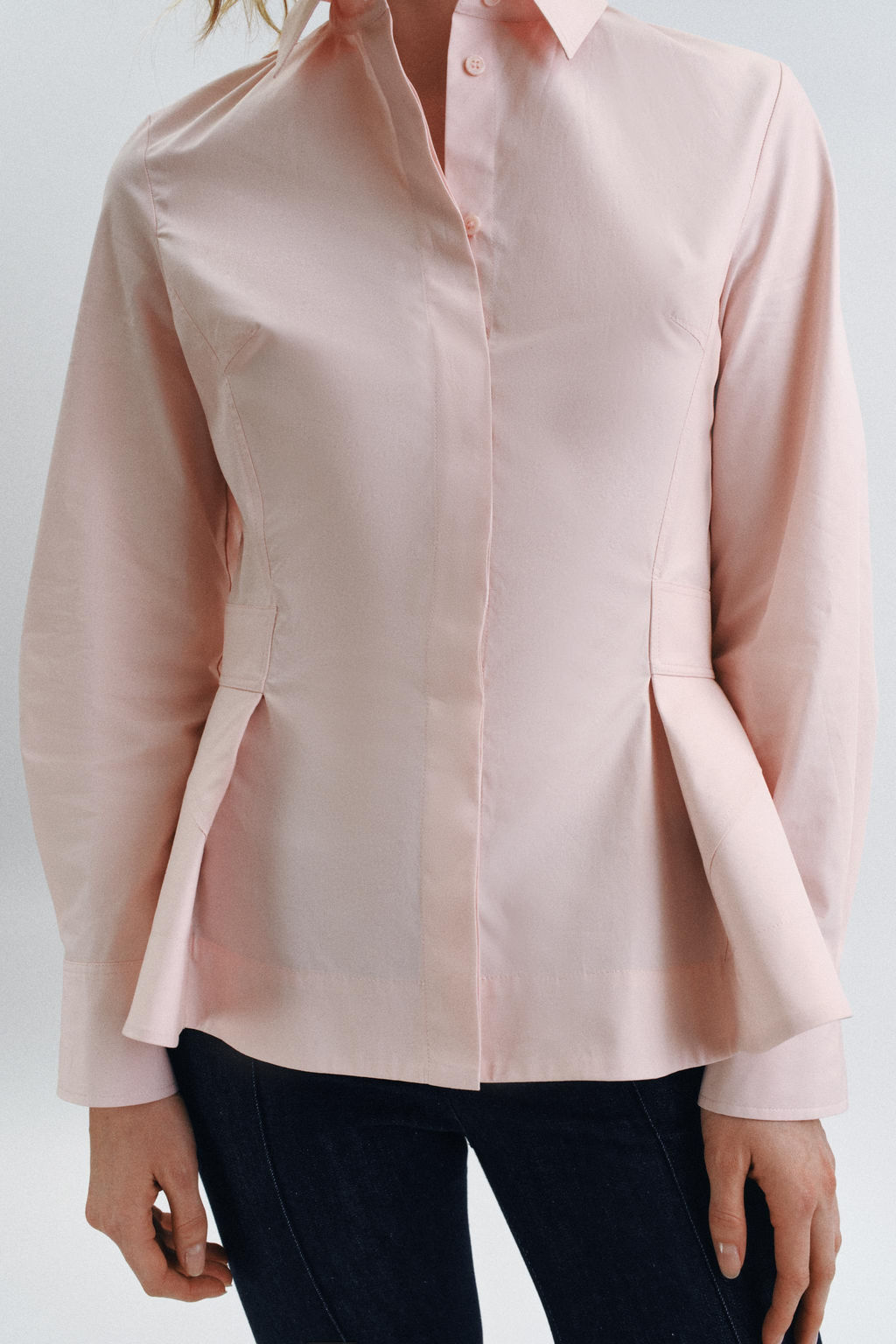 CAMISA POPEL?N PEPLUM ZW COLLECTION / Rosa - Zara фото 2