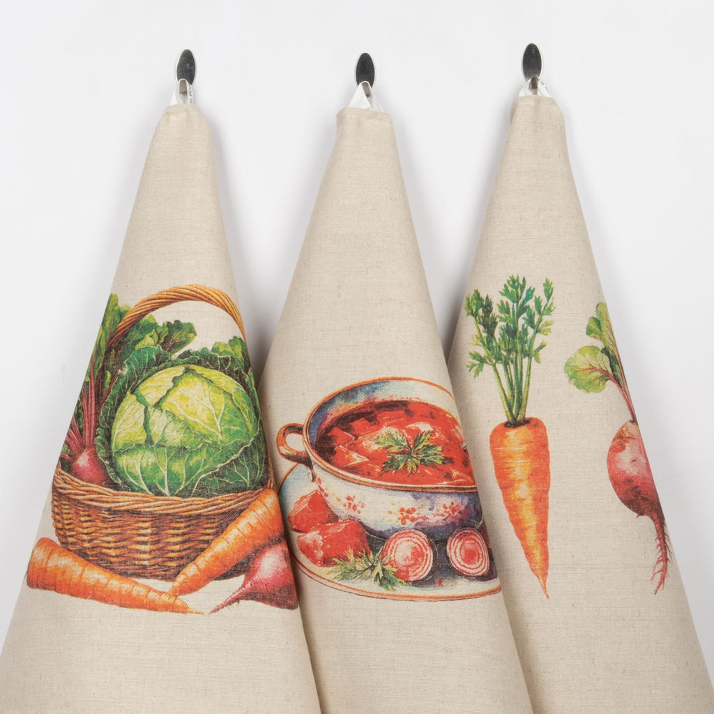 Комплект полотенец 22С145-ШР+К/п.р/фкор из 3 шт. 45*60 "Борщ-3" цв. 1 рис. 60