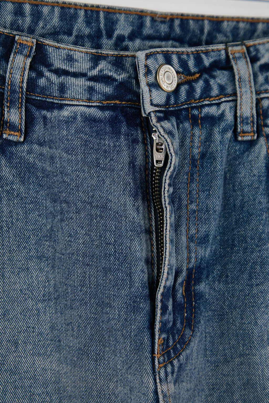 Koyu Mavi Yuksek Bel Wide Leg Palazzo Jeans TWOAW26JE00269 - Trendyolmilla фото 7