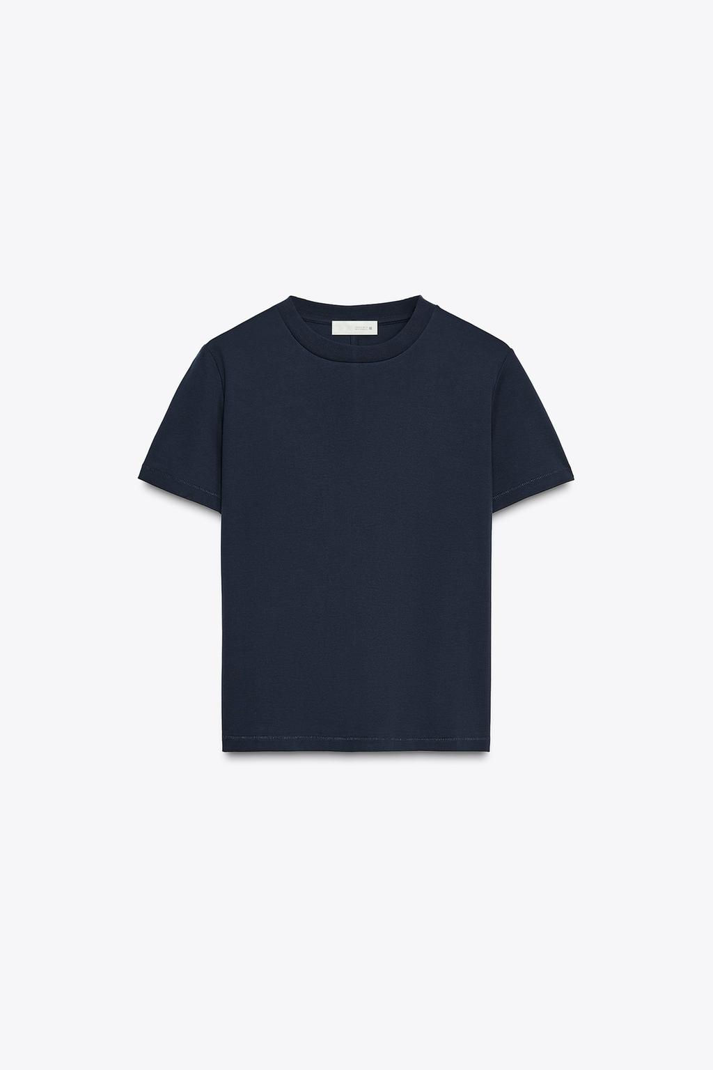 MERCERISED COTTON T-SHIRT - Zara фото 16