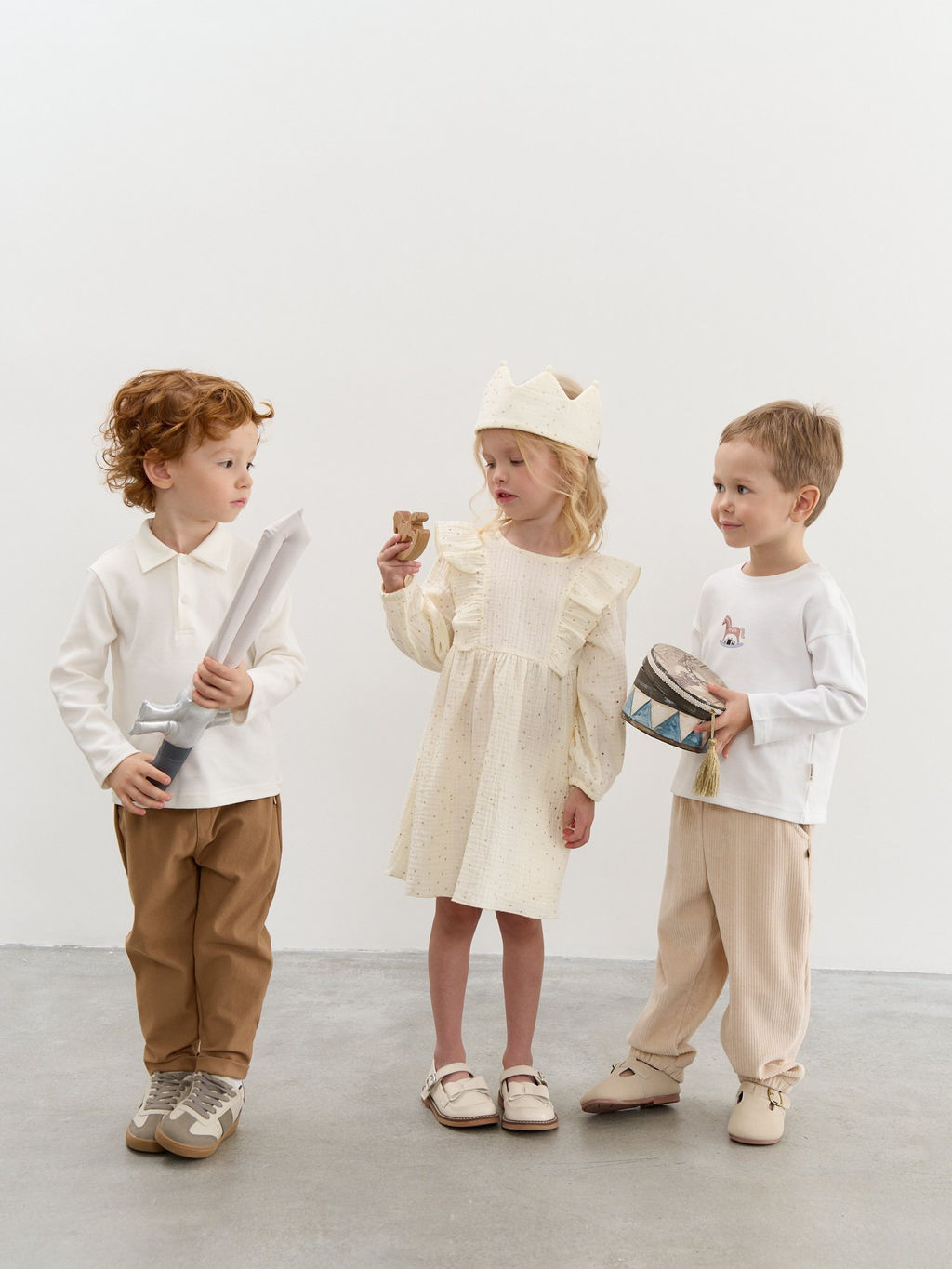 Лонгслив с воротником поло Экрю 0+ - Bungly фото 3