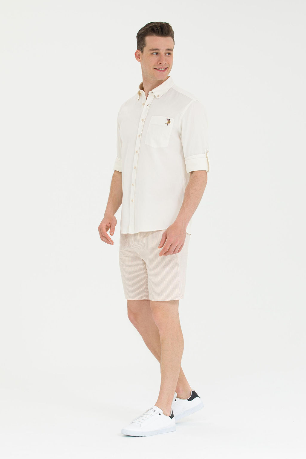 Мужские верблюжьи тканые шорты - U.s. polo assn фото 17