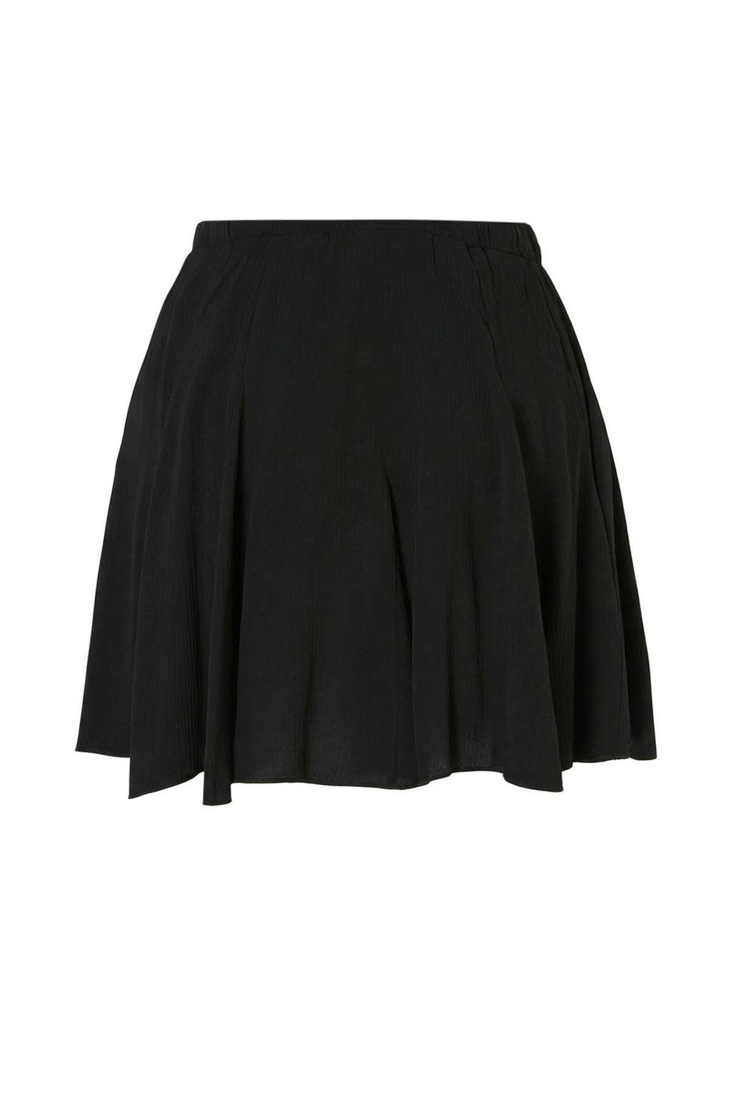 Siyah Dokuma Crinkle Super Mini Plaj Etek TBESS26ET00009 - Trendyolmilla фото 2