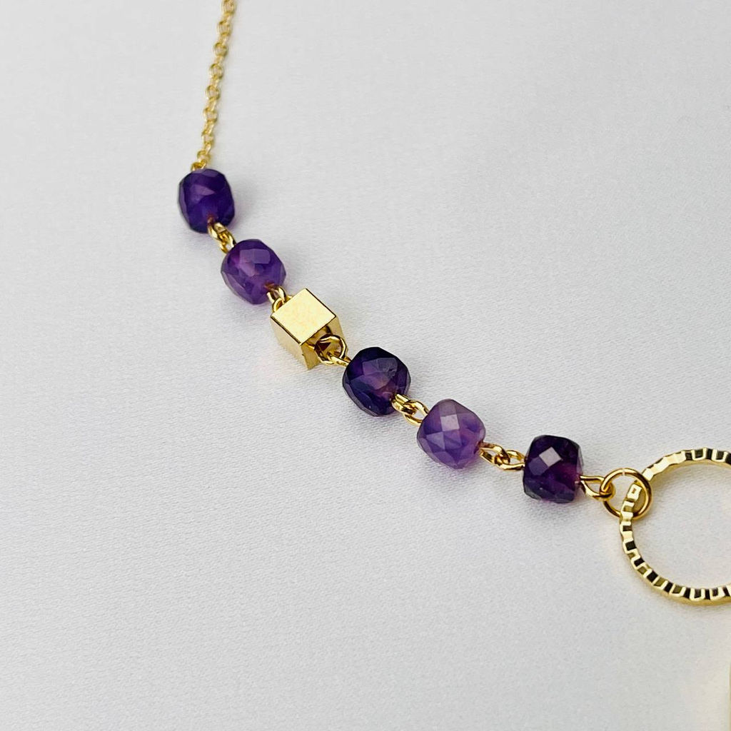 Колье на цепочке с Аметистом