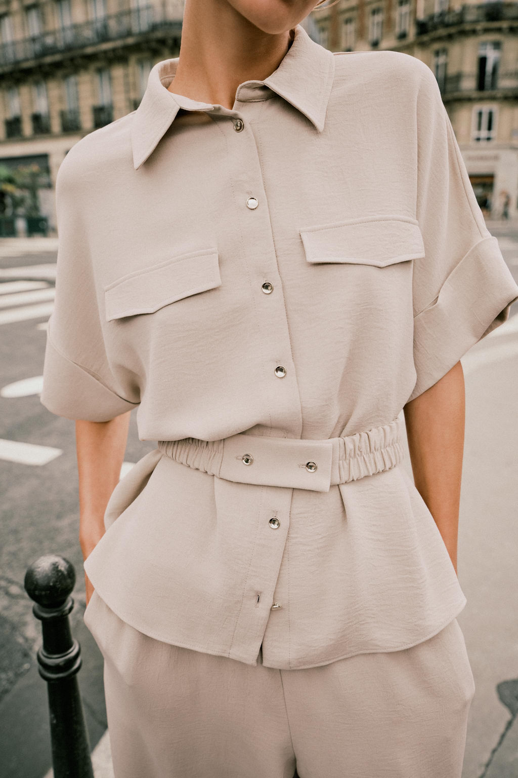 SAFARI SHIRT WITH BELT - Zara фото 3