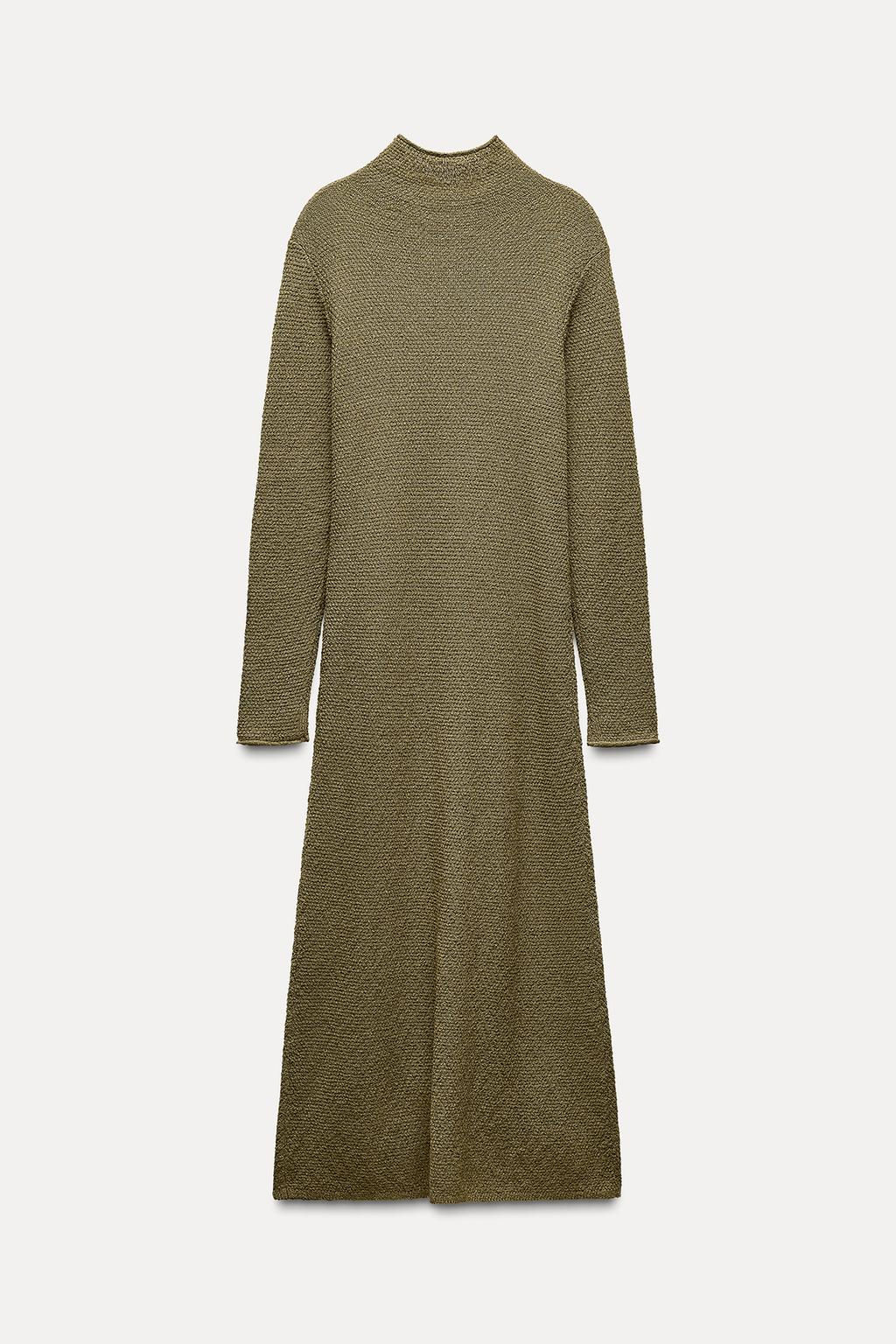 HIGH-NECK KNIT DRESS - Zara фото 5