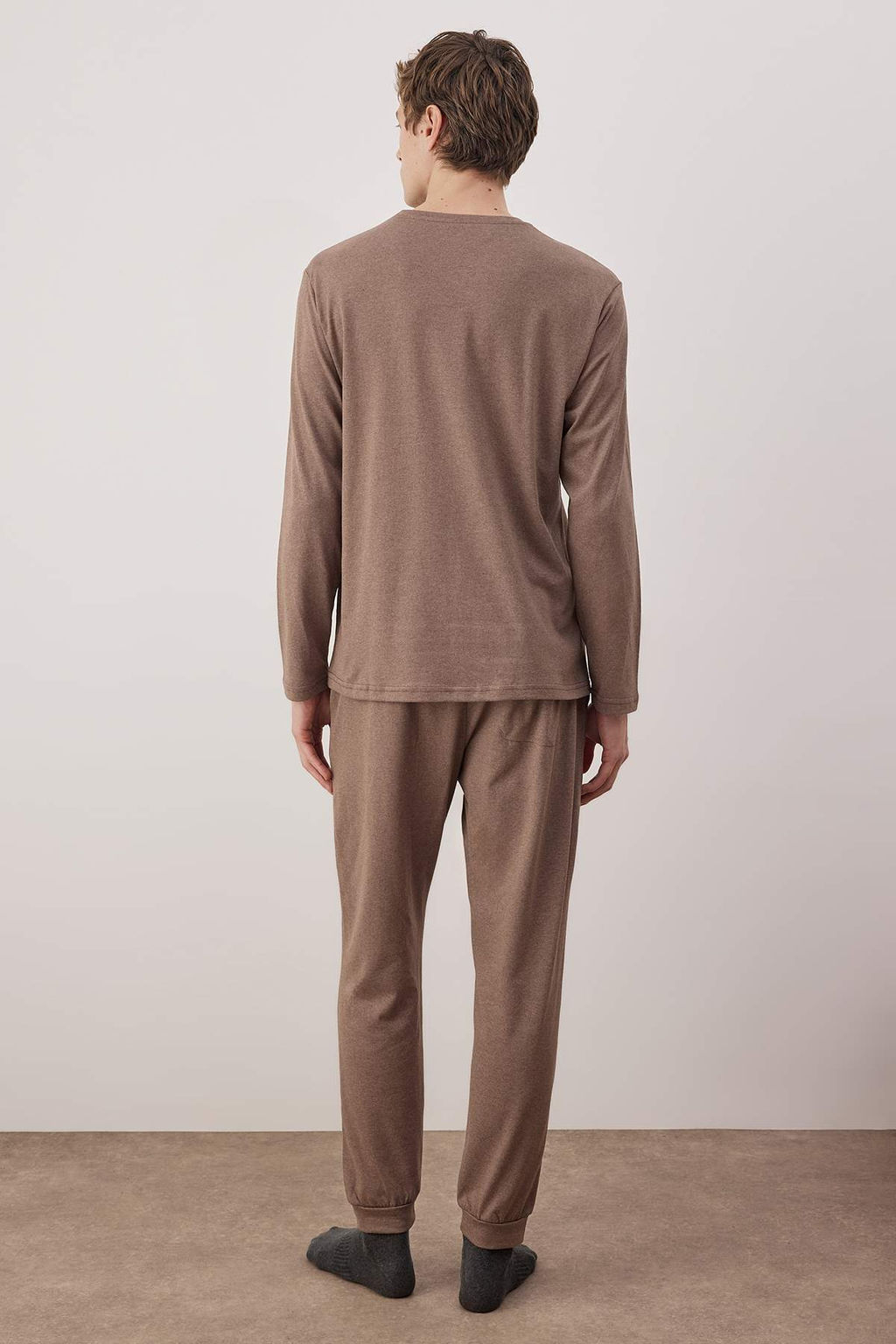 TRENDYOL MAN Yesil Regular Fit Bask?l? Orme Pijama Tak?m? TMNAW24PT00037 - Trendyolmilla фото 13