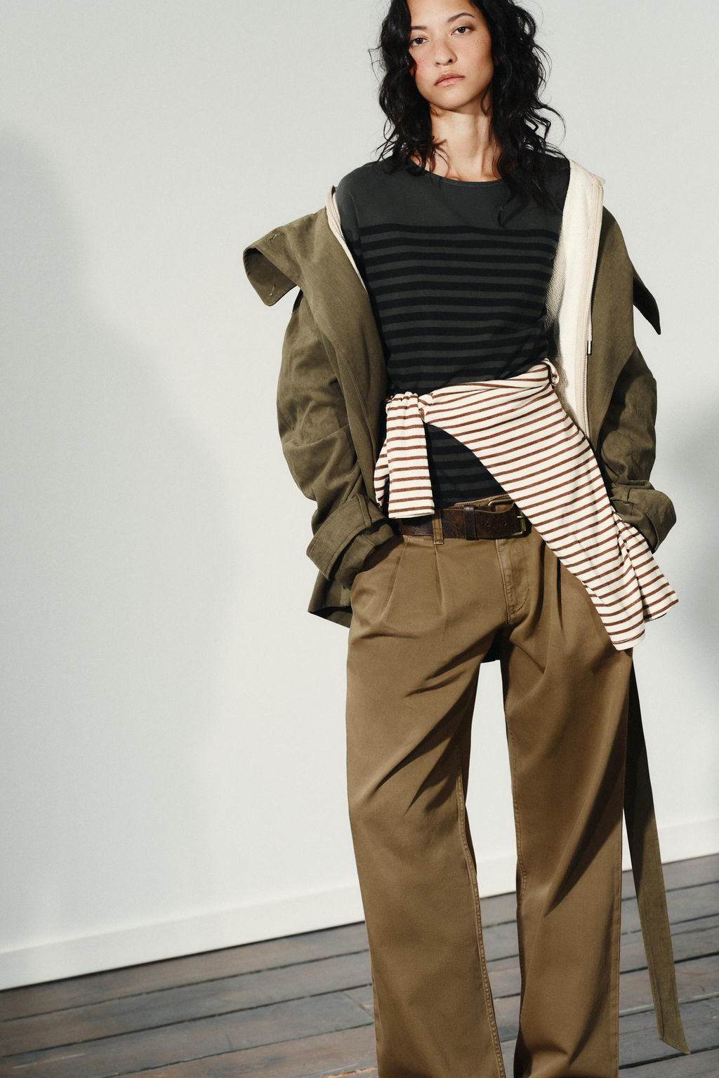 LOW-RISE CHINO TROUSERS